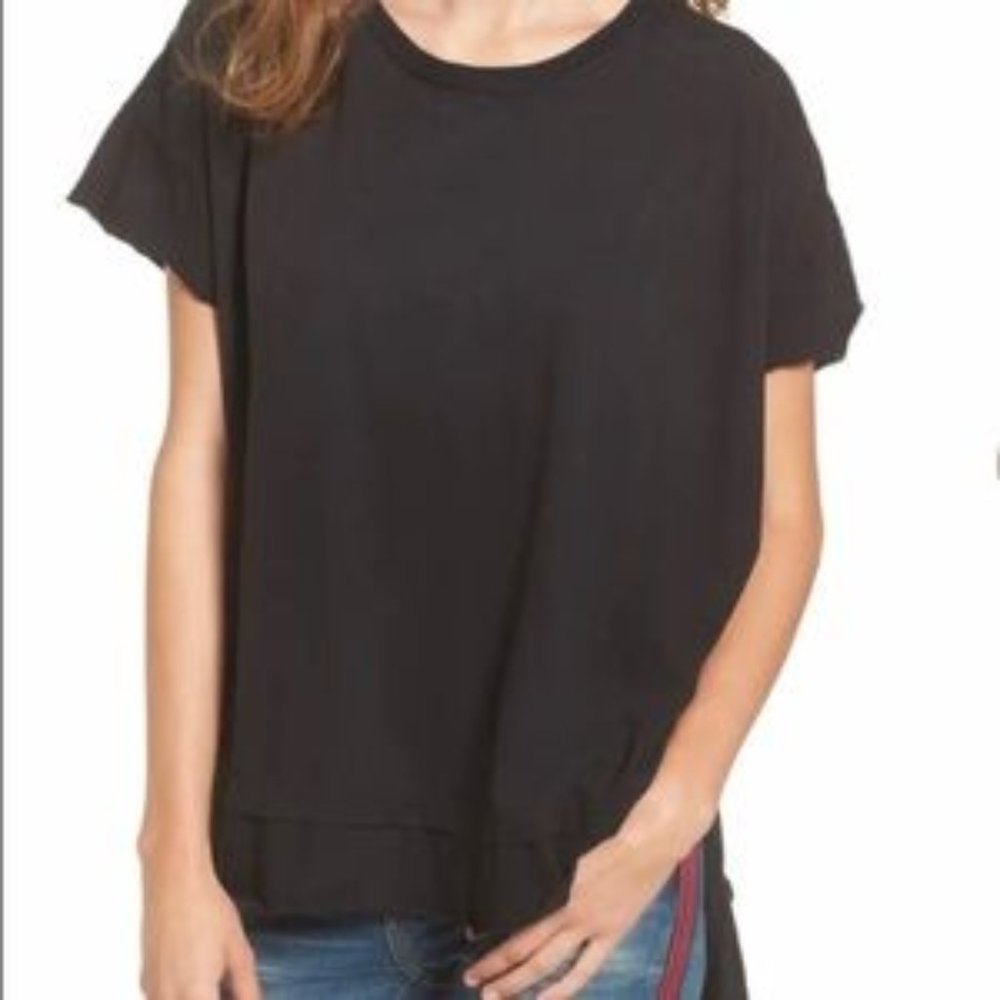 Current/Elliott High Low Tee in Black - Picture 3 of 4